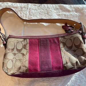 COACH  Vintage  Y2K Racer Stripe Demi Baguette — used great condition